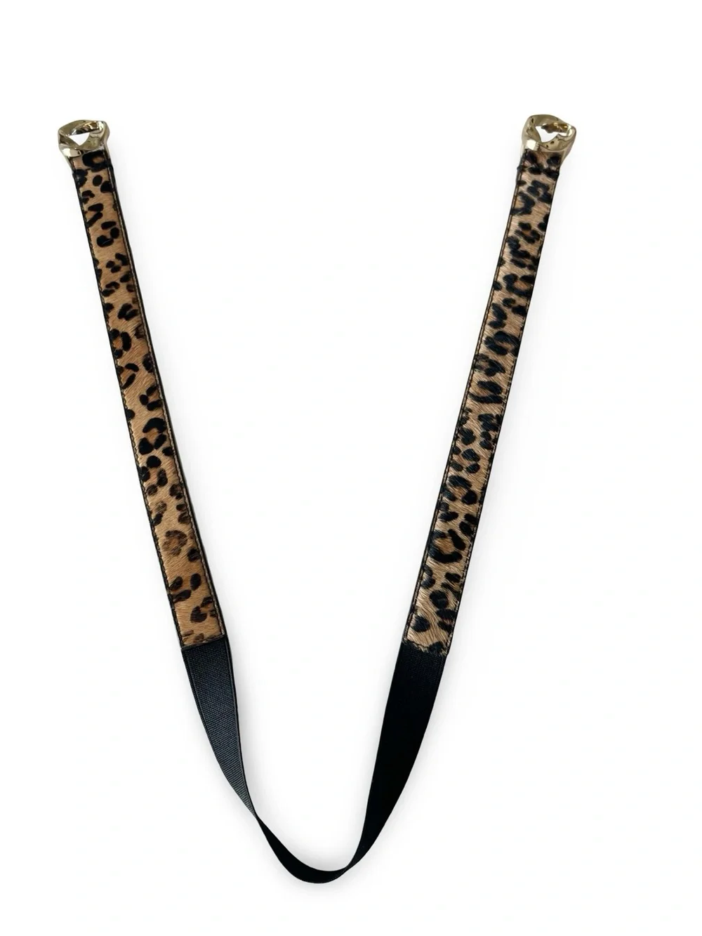 Tre Vero calf hair leather animal print belt Size S/M Stretch belt Cheetah print